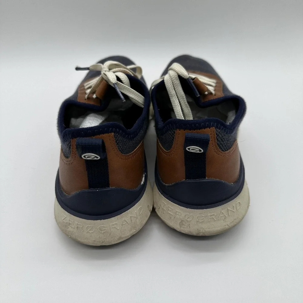 Cole Haan Zerogrand Shoes Mens 10 Blue Knit Lace Up Casual Sneakers Lightweight